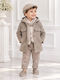 Bambolino Taufmantel für Jungen Beige