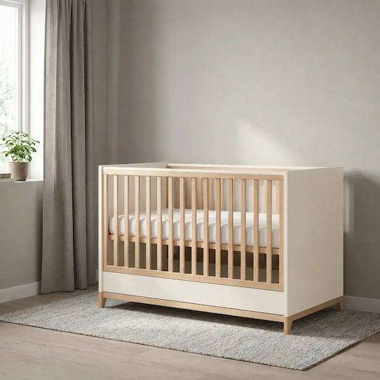 Casababy Zoom Crib Beige with Mattress