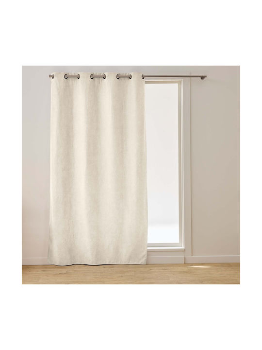 Κουρτίνα με Τρουκς L-c Isolia Natural 140x260εκ.