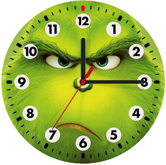 Koupakoupa Mr Grinch Дървен Стенен Часовник