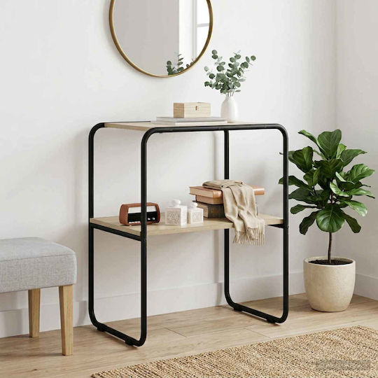 Metal Console Table Brown L100xW42.5xH70 cm
