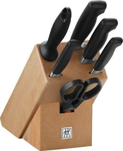 Zwilling J.A. Henckels Four Star Messerset mit Sockel aus Edelstahl 7-tlg