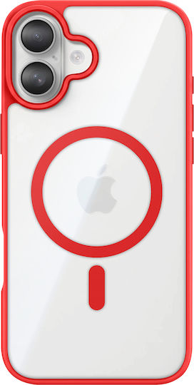 Zanaé Калъф за iPhone 17 с MagSafe, гъвкав Bumper, повдигната камера, червен