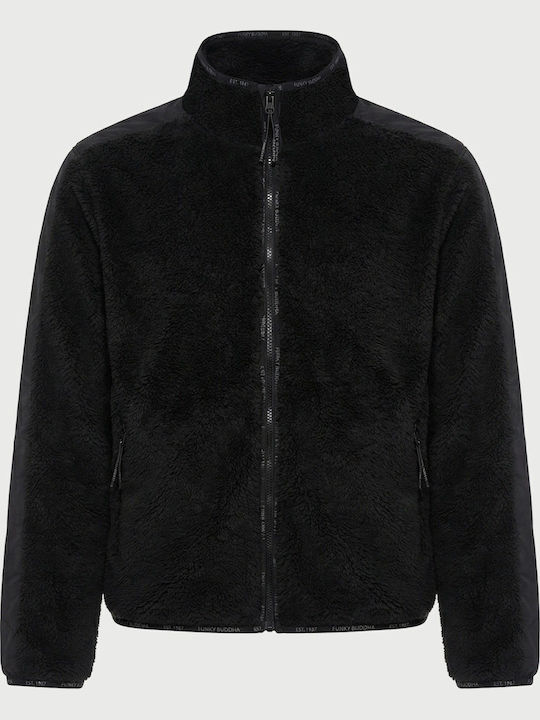Funky Buddha Fleece Γυναικεία Ζακέτα με Φερμουά...