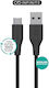 Estuff Infinite Grs Usb-c To Usb-a Cable 1m Black Pvc Free Recycled Plastic