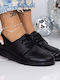 Leather Women's Oxfords in Black Colour