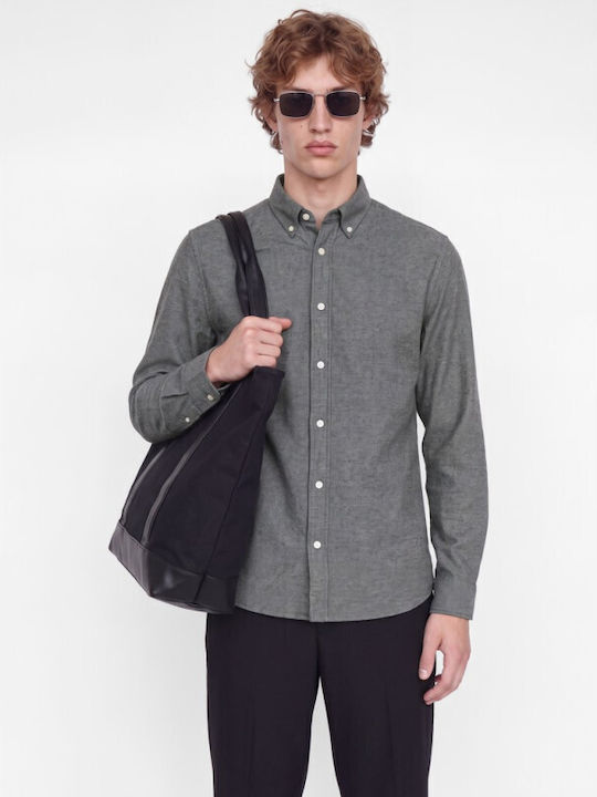 Jack & Jones Риза от фланела с дълъг ръкав Coal...