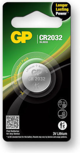 Lithium-Knopfzelle GP CR2032 3 V 1 Stück 1 Packung GP