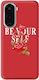 Xiaomi Poco M7 Be Your Self Red Colored Silicone Tpu Θήκη
