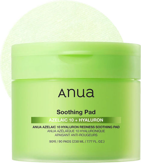 Azelaic 10 Facial Toning Pads with Centella Asiatica, Ceramides & Hyaluronic Acid 90 Pieces