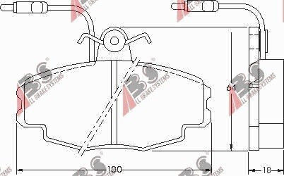 Bremsbeläge Citroen ZX 91–97 Sensor 21460.18.0