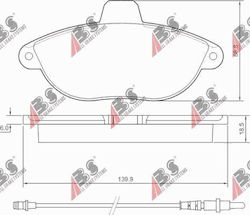 Предни спирачни накладки Citroen Evasion 94 Citroen Jumpy 95 Fiat Scudo 96 Peugeot Expert 96 23042.19.0 Предни спирачни накладки Citroen Evasion 94 Citroen Jumpy 95 Fiat Scudo 96 Peugeot Expert 96 23042.19.0