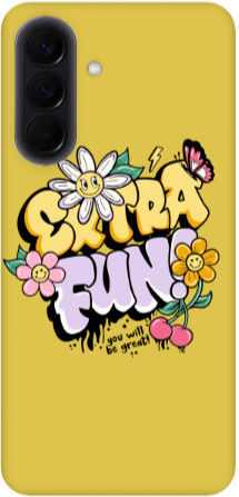 Калъф от силикон и TPU в жълт цвят Extra Fun за Samsung Galaxy A17