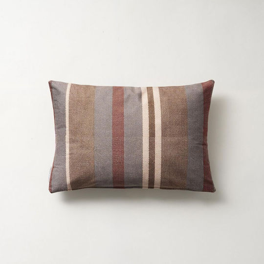 Gofis Home Διακοσμητική Μαξιλαροθήκη Neoma Stripe από Βελούδο Gold Beige 45x30εκ.