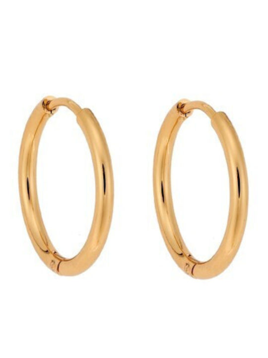 Creolen-Ohrringe Damen Senza Goldplattierter Stahl
