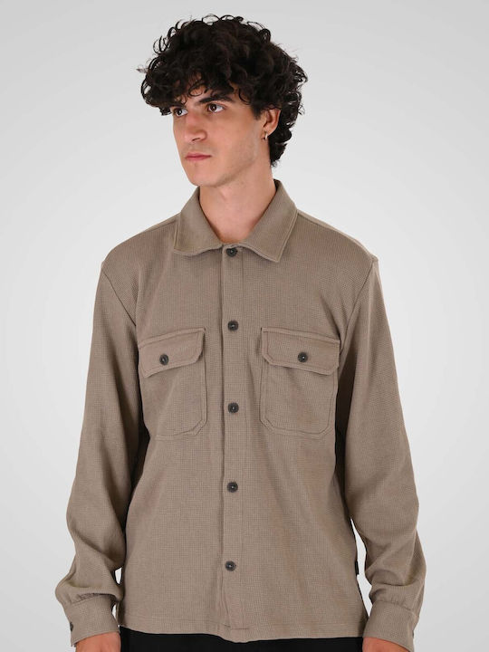 Double Μακρυμάνικo Overshirt Lt Taupe