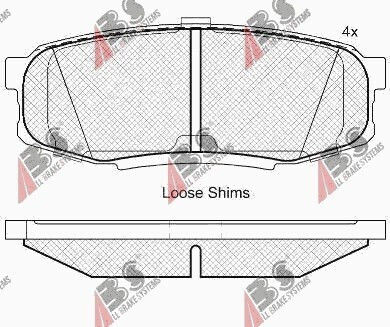 Спирачни накладки Toyota Landcruiser 08 Задни V8 0446660120