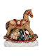 Fylliana Figurină Iluminată de Crăciun Cal Roșu, Înaltă de 38 cm, Decorativă
