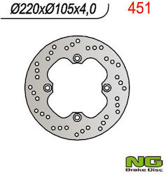 NG Преден спирачен диск за скутери Honda 125/150 220x105x4 4 отвора Ø10.5