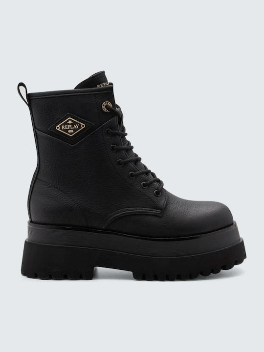 Damenstiefeletten mit Mittelhohem Absatz Schwarz