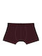 Men's Burgundy Printed Boxer