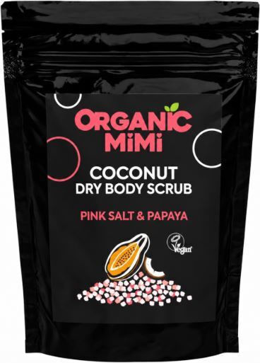 Сух скраб за тяло с кокос, розова сол и папая Organic Mimi 150 г