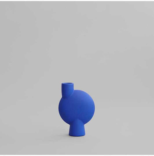 101 Copenhagen Decorative Ceramic Vase Sphere Bubl Medio Blue 18x8xH26cm