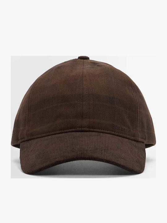Мъжка Карирана Кафява Шапка с Козирка Barbour M...