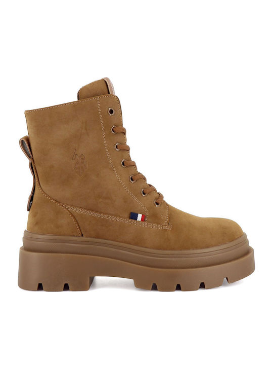 U.S. Polo Assn. Damen-Stiefeletten Braun