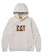 Caterpillar Fleece-Sweatshirt mit Kapuze 360 g/m² Cremebeige 1050048