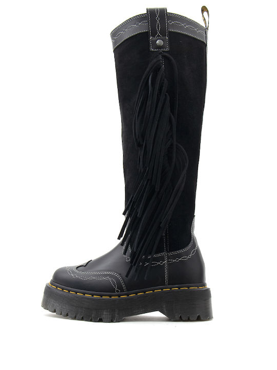Dr. Martens Black Suede Women's Boots