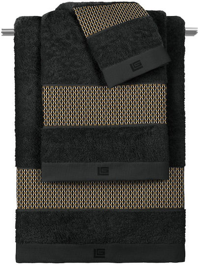 Guy Laroche Celestia Black Bath Towel Set 3 pcs 500 gsm