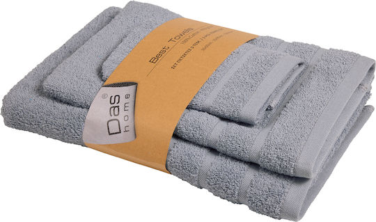 Das Home Best Best Dusty Blue 3-Piece Bath Towel Set 450 gsm