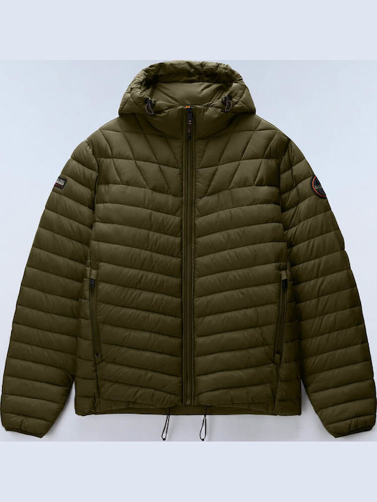 Napapijri Μπουφάν Puffer Αδιάβροχο Olive Night
