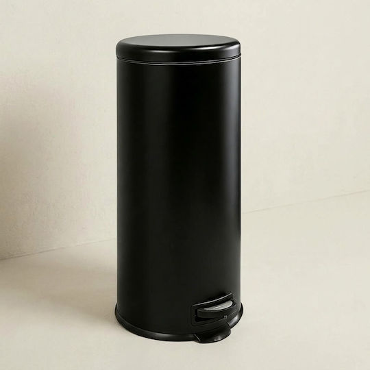 Sidirela Abfalleimer aus Edelstahl 30 l Schwarz E-0517-2