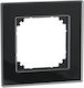 M-elegance Glass Frame 1 Position Onyx Black Merten 489103 Schneider Electric 489103
