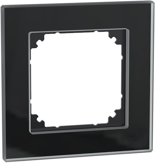 M-elegance Glass Frame 1 Position Onyx Black Merten 489103 Schneider Electric 489103