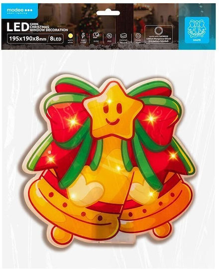 Modee Lighting Χριστουγεννιάτικα Αυτοκόλλητα για Παράθυρο με Σχέδιο Αστεριού και Καμπάνας 19x19.5x19.5εκ.