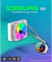GameMax ICEBURG AIO Водно Охлаждане за CPU с 1 Вентилатор 120 mm и ARGB Осветление Бяло GameMax ICEBURG AIO Водно Охлаждане за CPU с 1 Вентилатор 120 mm и ARGB Осветление Бяло
