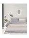 Kocoon Talon Super-Double Fitted Sheet Set 160x200+32cm Beige-Grey (4 Pieces)