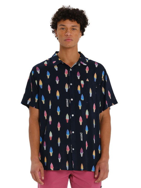 Emerson Short Sleeve Shirt in Regular Fit Midnight