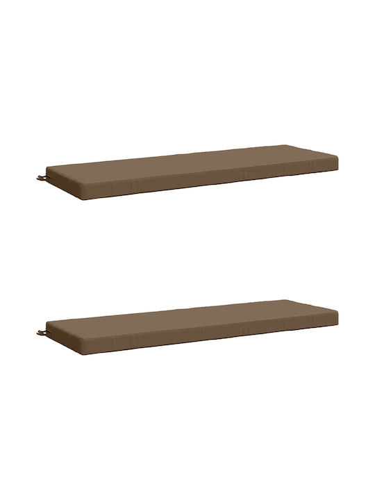 vidaXL Gartenbank-Kissen Soest Taupe 2 Stk