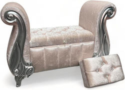 Olia Home Βαπτιστικό Μπαούλο από Βελούδο 58x80x40εκ.