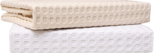 Anna Riska Babydecke zum Kuscheln & für die Wiege Michelle aus Baumwolle Ecru 80 x 115 cm