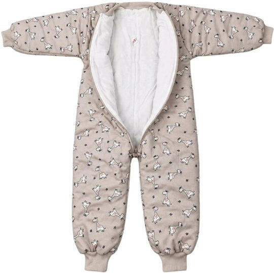 Kamtex Baby Winter-Babyschlafsack mit Beinen Braun