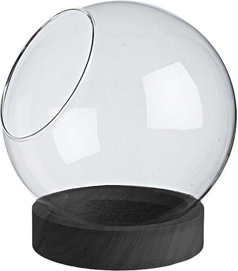 JK Home Decoration Decorative Glass Vase Transparent 18x18xH18cm