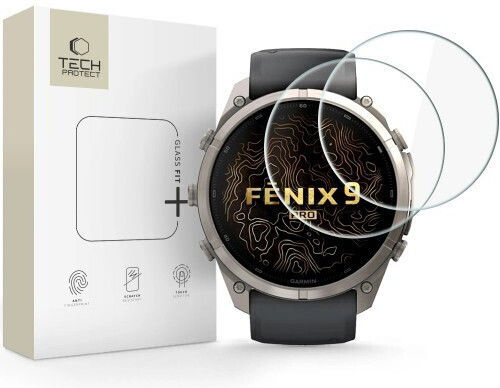 Γυαλί Προστασίας Tech-protect Glass Fit+ Garmin Fenix 9 Pro 51mm Tempered Glass 9h Anticrash Antishock 2τμχ Clear