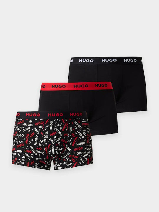 Hugo Ανδρικά Μποξεράκια Πολύχρωμα με Σχέδια 3Pack