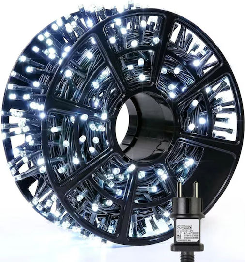 140 Λαμπάκια LED 50μ. Ψυχρό Λευκό σε Σειρά