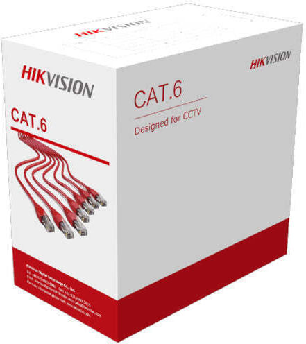 Hikvision Медна кабелна връзка с директно свързване Кат. 6 (Гигабитов) Ethernet мрежов кабел 305 м Бял